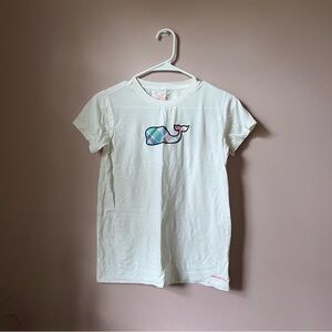 Vineyard Vines White Shortsleeve Tee With Plaid Design